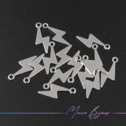 Ciondolo Fulmine in Ottone Argento