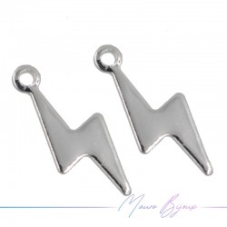 Ciondolo Fulmine in Ottone Argento