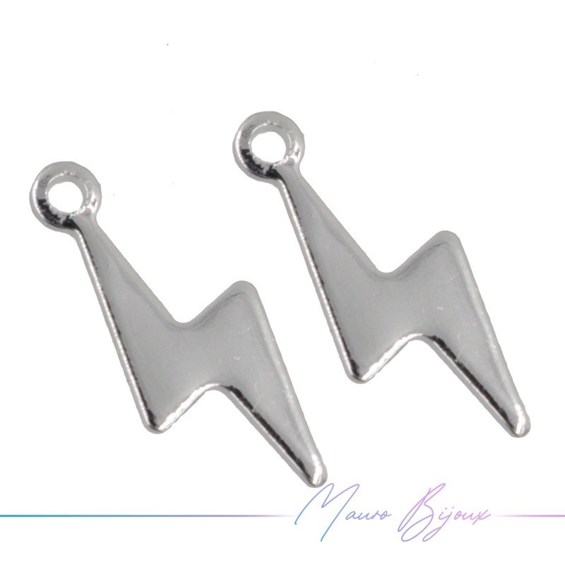 Ciondolo Fulmine in Ottone Argento