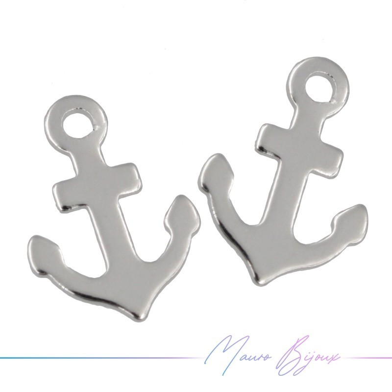 Ciondolo Ancora in Ottone Argento