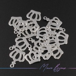 Ciondolo Corona in Ottone Argento