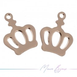 Ciondolo Corona in Ottone Ororosa