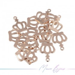 Ciondolo Corona in Ottone Ororosa