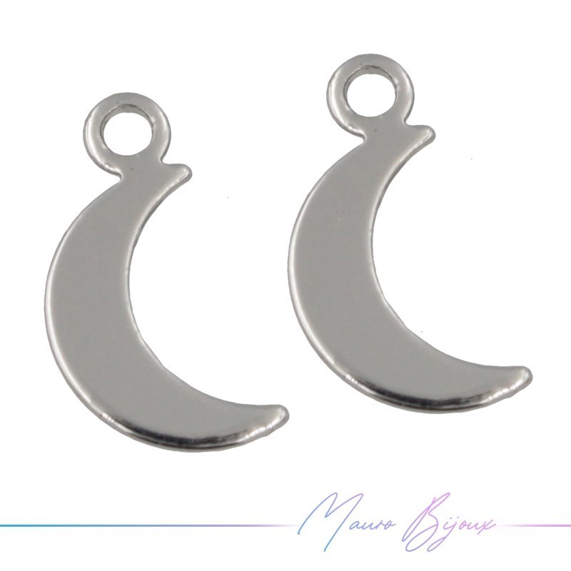 Moon Brass Pendant Color Silver