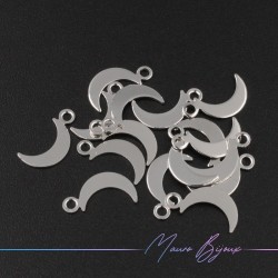 Moon Brass Pendant Color Silver