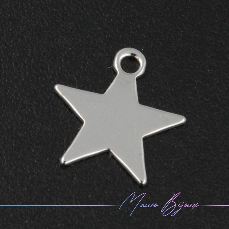 Star Brass Pendant Color Silver 10mm Star Brass Pendant Color Silver 10mm