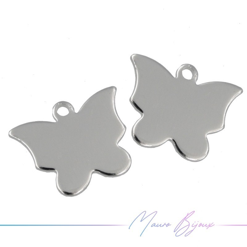Butterfly Brass Pendant Color Silver