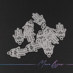 Brass Hand Pendant Color Silver