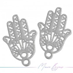 Brass Hand Pendant Color Silver