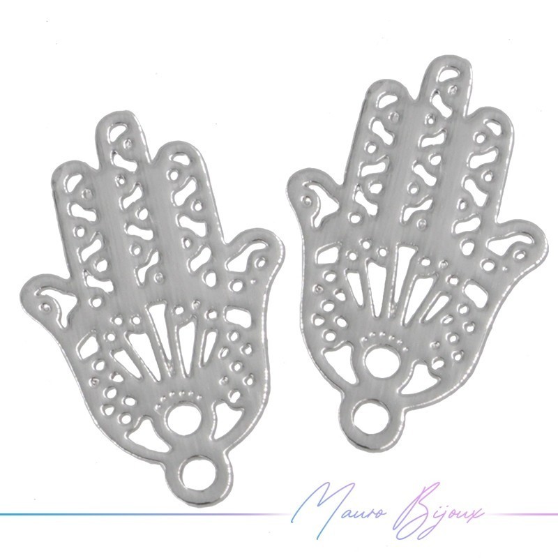 Brass Hand Pendant Color Silver