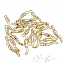 Gold Horn Brass Pendant 16mm
