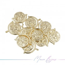 Ciondolo in Ottone Occhio Oro 15mm