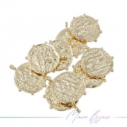 Angel Brass Pendant Gold 18mm