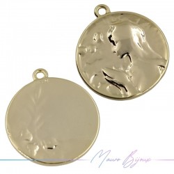 Mary Brass Pendant Gold 22mm