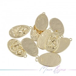 MOther Brass Pendant Gold 14x22mm