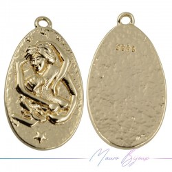 Ciondolo in Ottone Mamma Oro 14x22mm