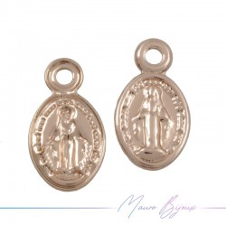 Madonna Brass Pendant Color Rosegold 8.5x6mm