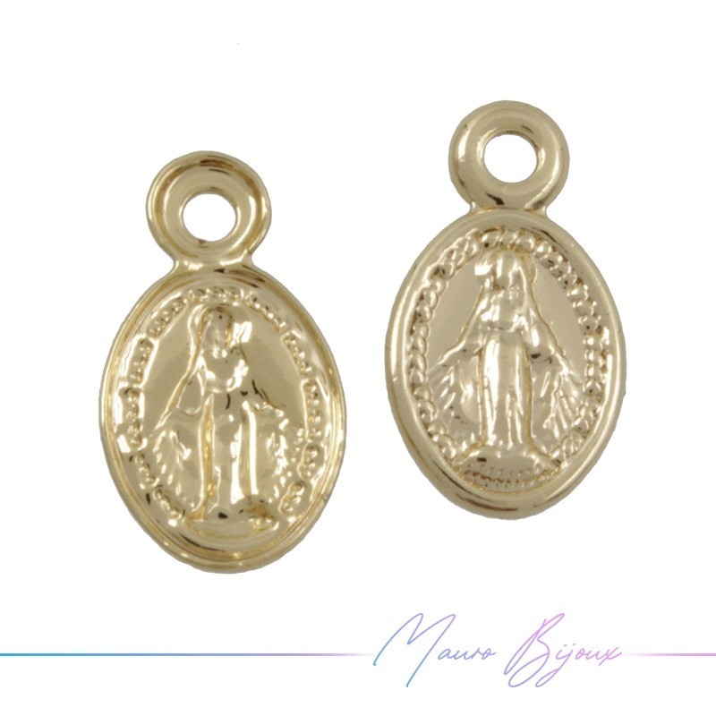 Ciondolo in Ottone Madonnina Oro 8.5x6mm