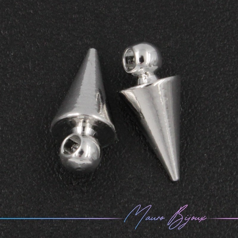 Ciondolo Cono in Ottone Argento