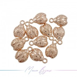 Coccinella in Ottone Oro Rosa