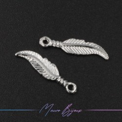 Piuma in Ottone Argento