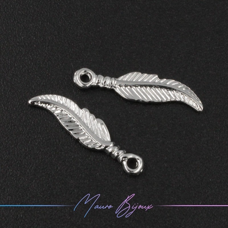 Piuma in Ottone Argento