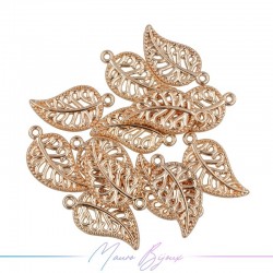 Foglia in Ottone Oro Rosa