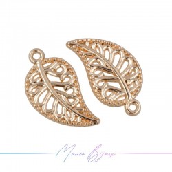 Foglia in Ottone Oro Rosa