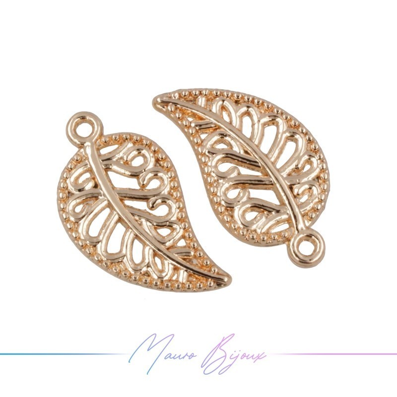 Foglia in Ottone Oro Rosa