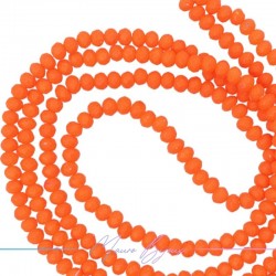 Glass Crystal covered in Silicone  Faceted Orange 10mm