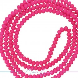 Glass Crystal covered in Silicone  Faceted Fuchsia 10mm