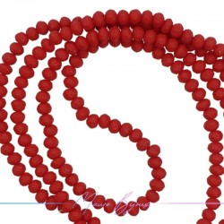 Glass Crystal covered in Silicone  Faceted Red 10mm