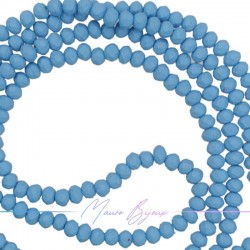 Glass Crystal covered in Silicone  Faceted Light Blue 10mm