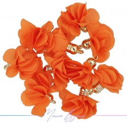 Charms Flower of Satin with Top in Brass 8x28mm