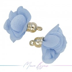 Charms Flower of Satin with Top in Brass 8x28mm