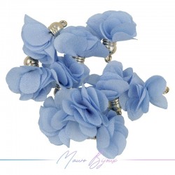 Charms Flower of Satin with Top in Brass 8x28mm