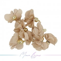 Charms Flower of Satin with Top in Brass 8x28mm