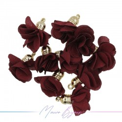 Charms Flower of Satin with Top in Brass 8x28mm