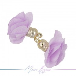 Charms Flower of Satin with Top in Brass 8x28mm
