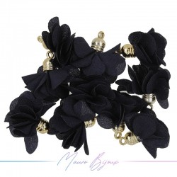 Charms Flower of Satin with Top in Brass 8x28mm