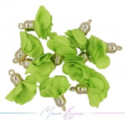 Charms Flower of Satin with Top in Brass 8x28mm