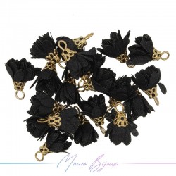Charms Flower of Satin with Top in Brass 6x16mm