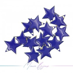 Ciondoli in Ottone Smaltato Stella 14x14.5mm