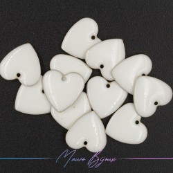 Heart Enamelled Brass Pendant 14.5x15mm