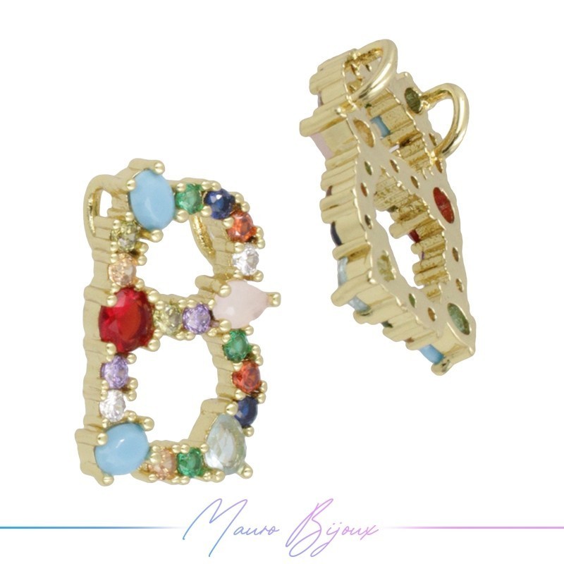 Letters in Brass with Mixed Stones B