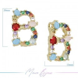 Letterine in Ottone Pietre Miste B