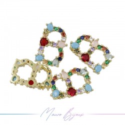 Letters in Brass with Mixed Stones B