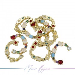 Letterine in Ottone Pietre Miste C