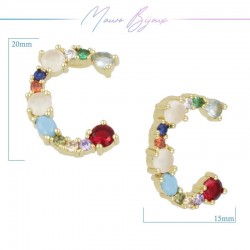 Letterine in Ottone Pietre Miste C
