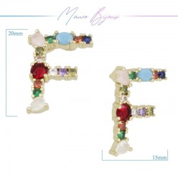 Letterine in Ottone Pietre Miste F